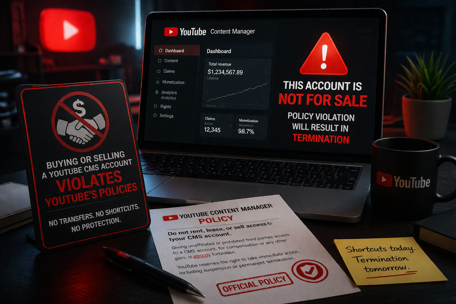 Is the Sale of a YouTube CMS Account Legal